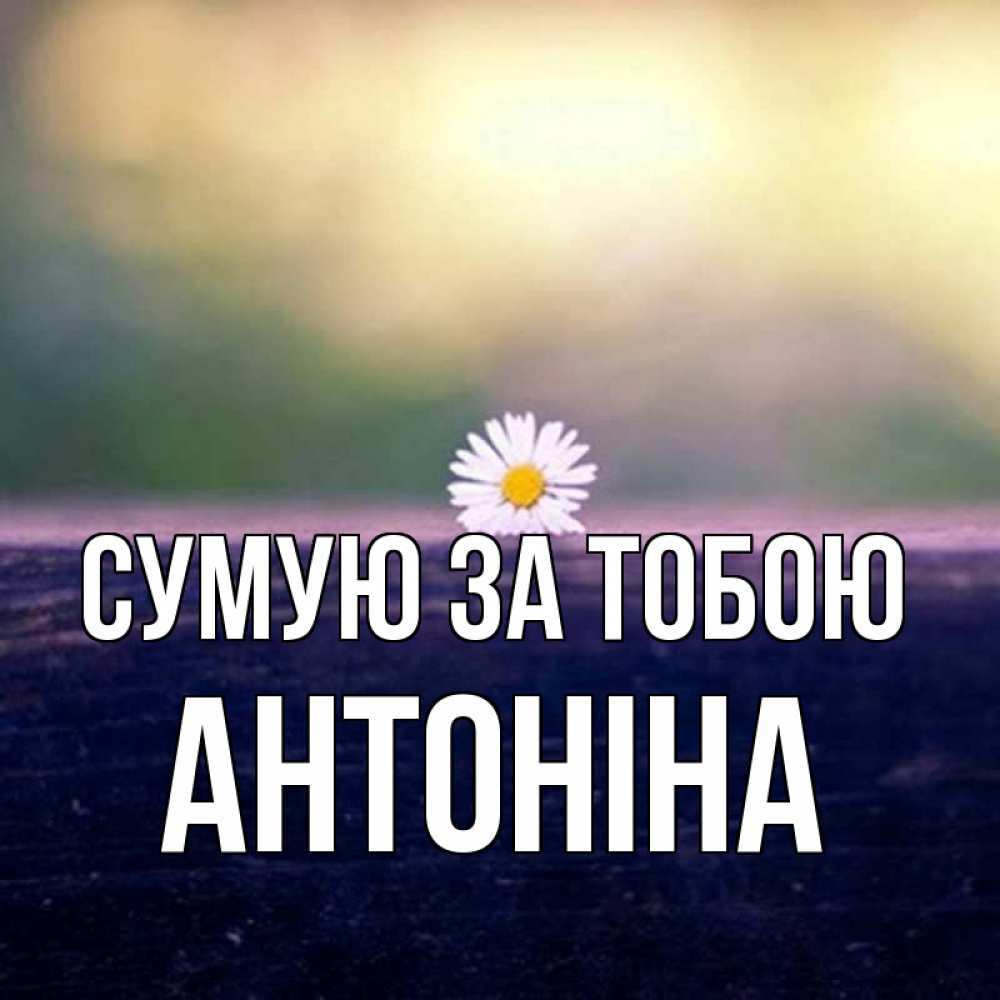 Открытка на каждый день з підписом, Антоніна Сумую за тобою приходи в гости Прикольна листівка з побажанням онлайн скачати безкоштовно 