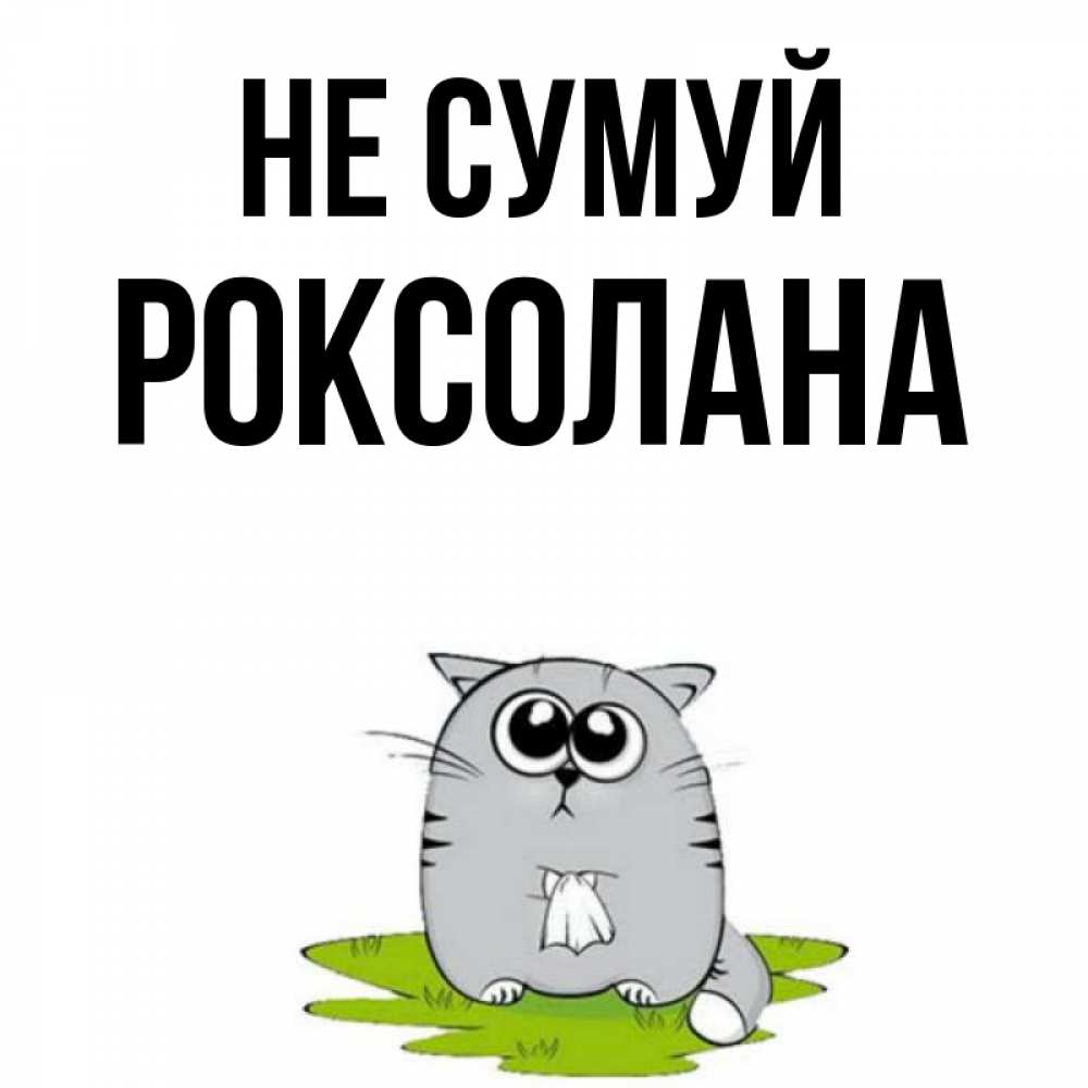 Открытка на каждый день з підписом, Роксолана Не сумуй грустный котяра Прикольна листівка з побажанням онлайн скачати безкоштовно 