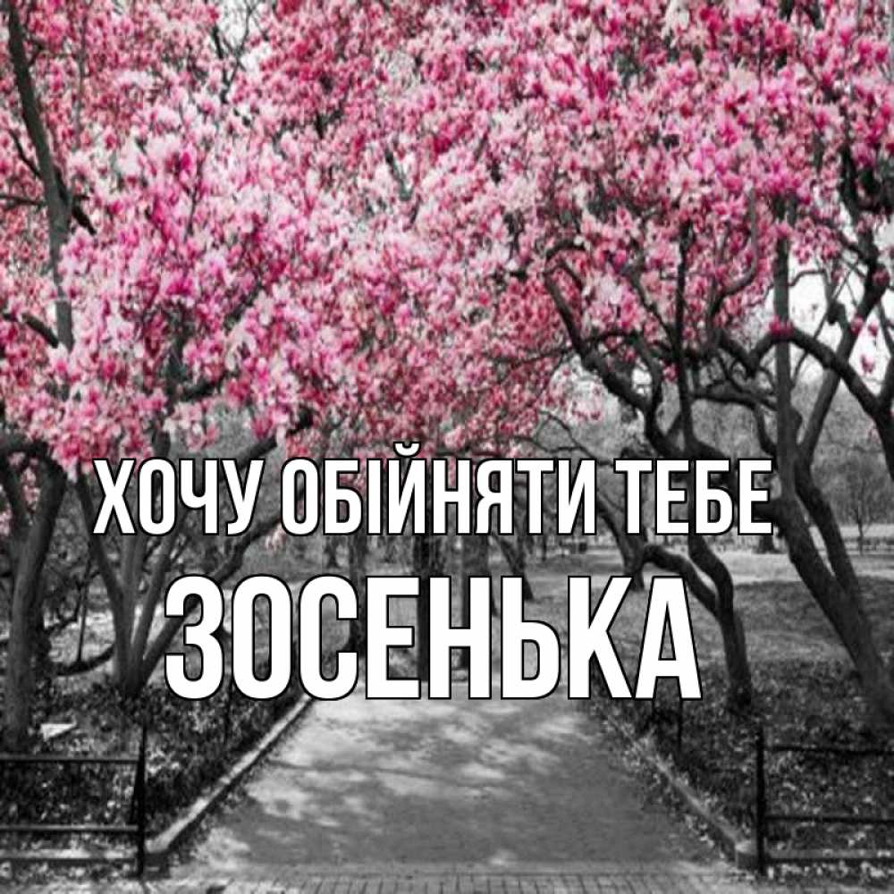 Открытка на каждый день з підписом, Зосенька Хочу обійняти тебе обработанное фото Прикольна листівка з побажанням онлайн скачати безкоштовно 