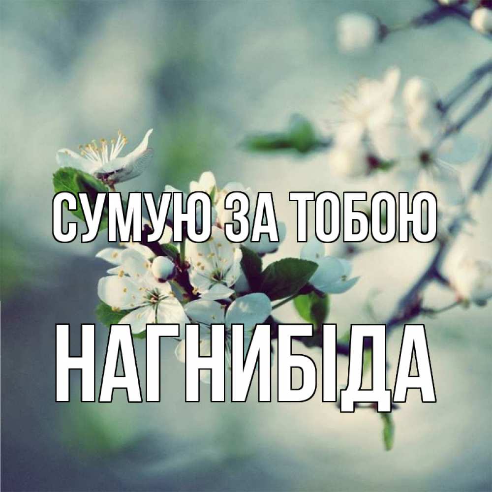 Открытка на каждый день з підписом, Нагнибіда Сумую за тобою весна Прикольна листівка з побажанням онлайн скачати безкоштовно 