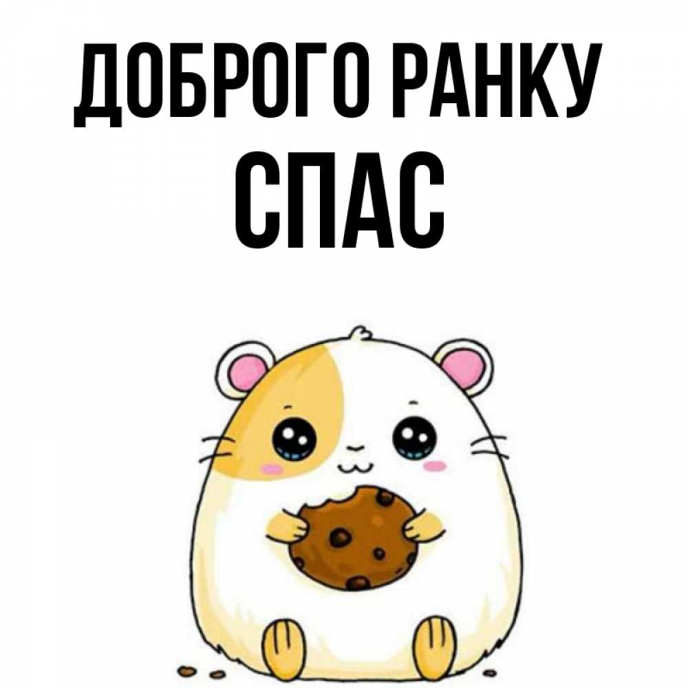 Открытка на каждый день з підписом, Спас Доброго ранку есть печеньку. Утречко Прикольна листівка з побажанням онлайн скачати безкоштовно 