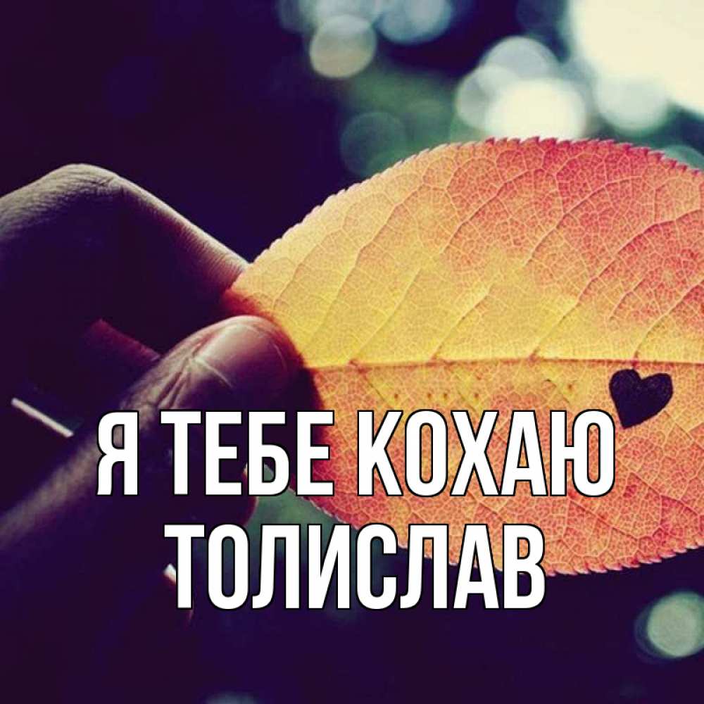 Открытка на каждый день з підписом, Толислав Я тебе кохаю держу лист Прикольна листівка з побажанням онлайн скачати безкоштовно 