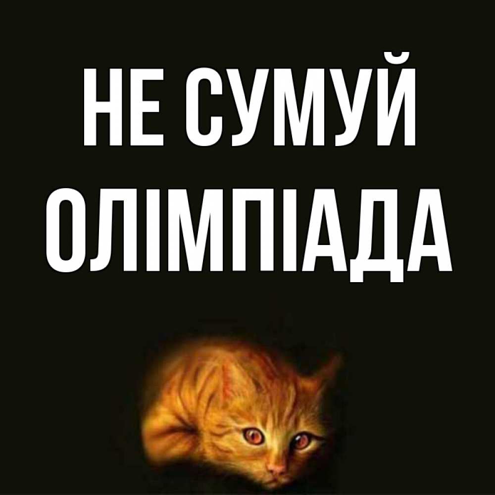 Открытка на каждый день з підписом, Олімпіада Не сумуй лежащий кот в темноте Прикольна листівка з побажанням онлайн скачати безкоштовно 
