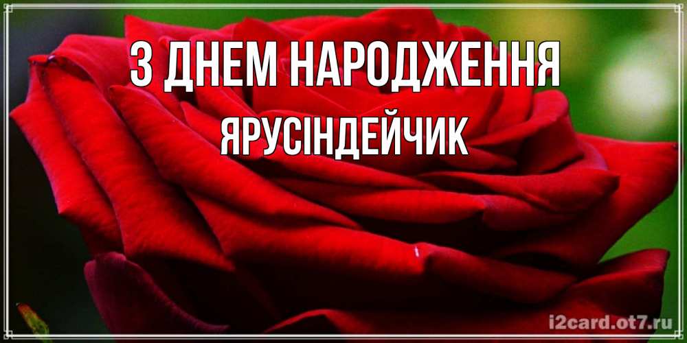 Открытка на каждый день з підписом, Ярусіндейчик З Днем народження розочка очень красивая Прикольна листівка з побажанням онлайн скачати безкоштовно 