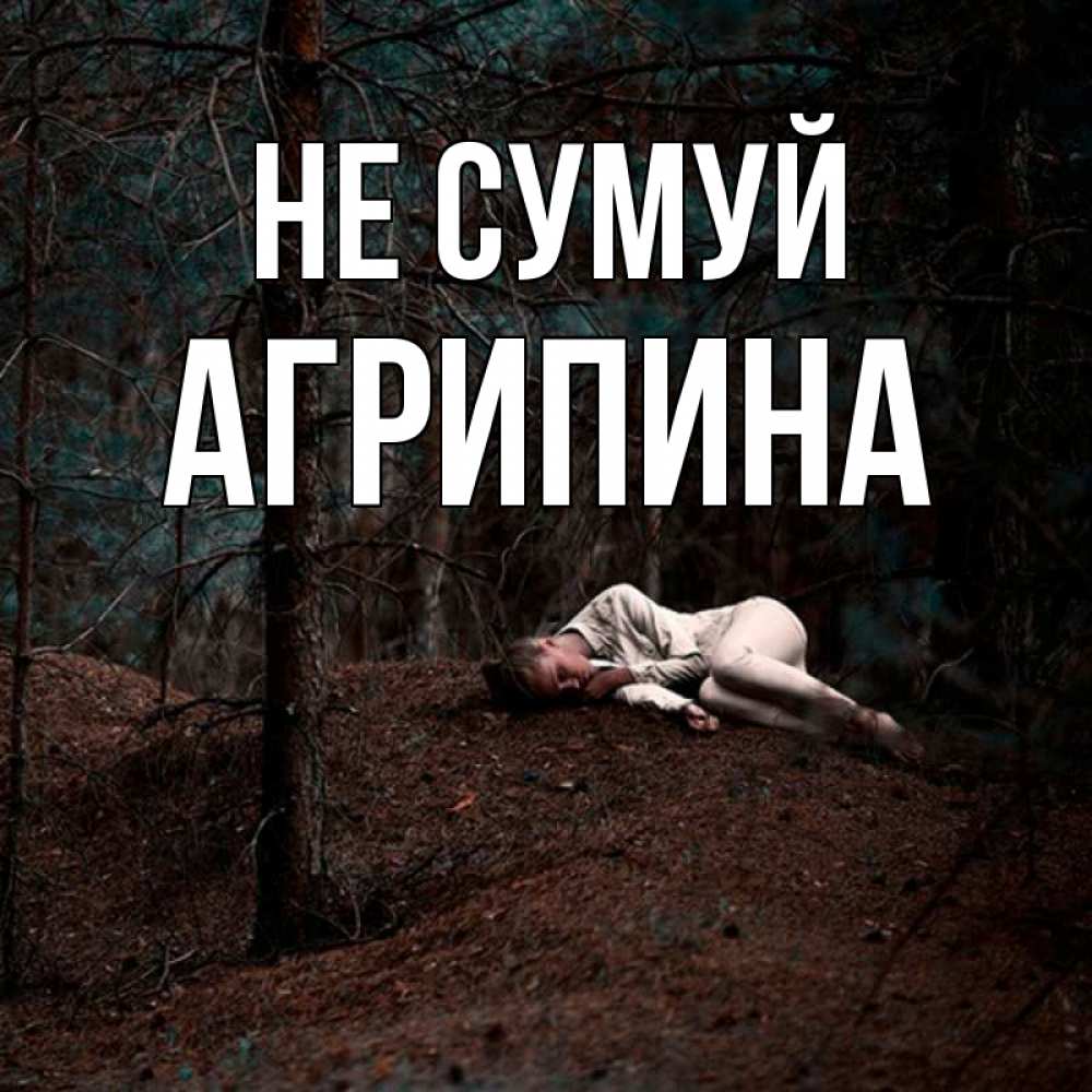 Открытка на каждый день з підписом, Агрипина Не сумуй лес Прикольна листівка з побажанням онлайн скачати безкоштовно 