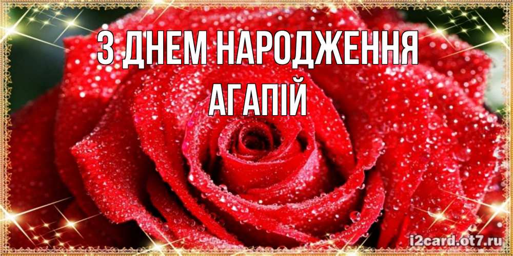 Открытка на каждый день з підписом, Агапій З Днем народження роса и роза. открытка с красивой розой Прикольна листівка з побажанням онлайн скачати безкоштовно 