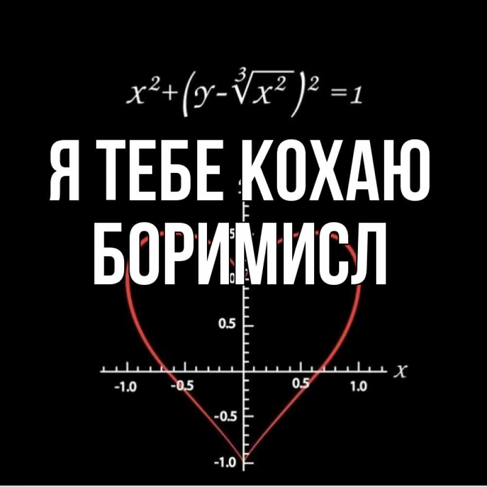 Открытка на каждый день з підписом, Боримисл Я тебе кохаю сердечная формула Прикольна листівка з побажанням онлайн скачати безкоштовно 
