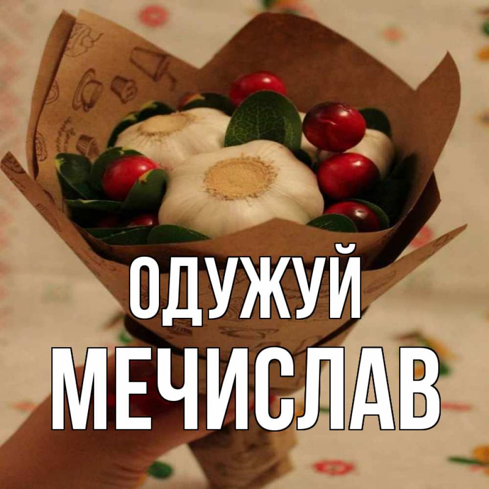 Открытка на каждый день з підписом, Мечислав Одужуй букет из фитонцидов и витамина c Прикольна листівка з побажанням онлайн скачати безкоштовно 