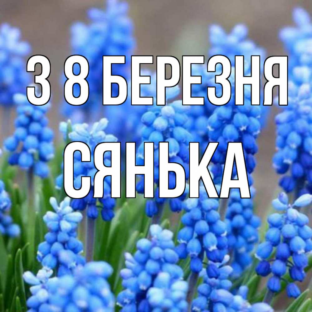 Открытка на каждый день з підписом, Сянька З 8 БЕРЕЗНЯ Поздравительная открытка для женщин с цветами на праздничную дату Прикольна листівка з побажанням онлайн скачати безкоштовно 
