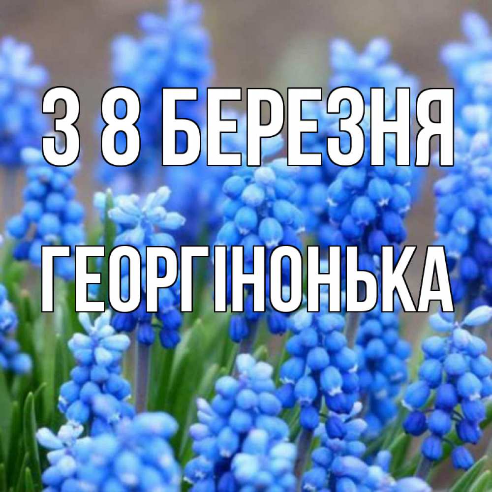 Открытка на каждый день з підписом, Георгінонька З 8 БЕРЕЗНЯ Поздравительная открытка для женщин с цветами на праздничную дату Прикольна листівка з побажанням онлайн скачати безкоштовно 