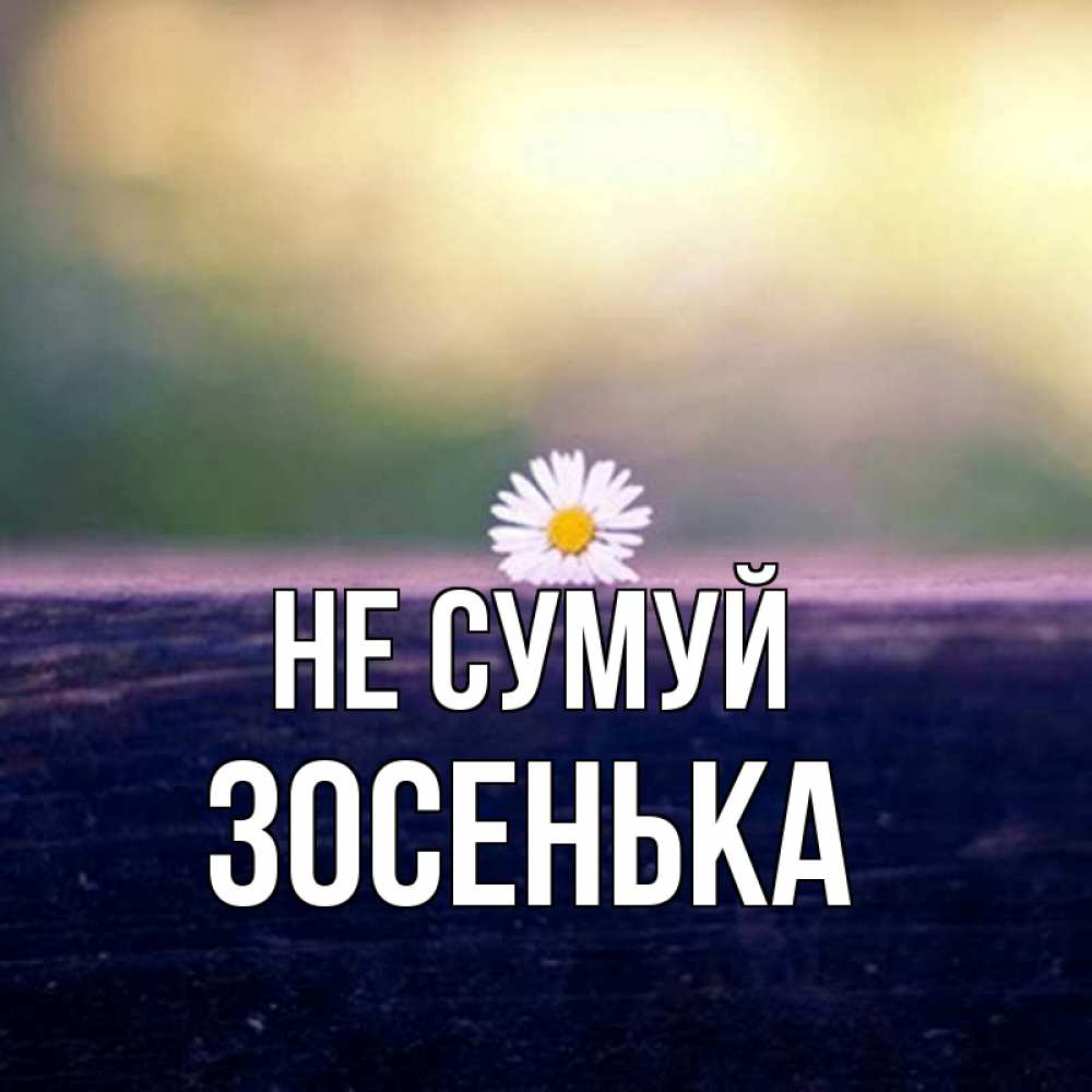 Открытка на каждый день з підписом, Зосенька Не сумуй красота Прикольна листівка з побажанням онлайн скачати безкоштовно 