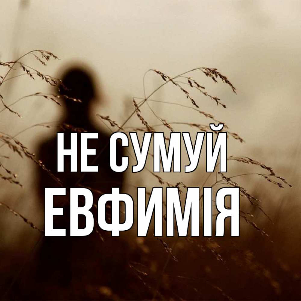 Открытка на каждый день з підписом, Евфимiя Не сумуй грусть Прикольна листівка з побажанням онлайн скачати безкоштовно 