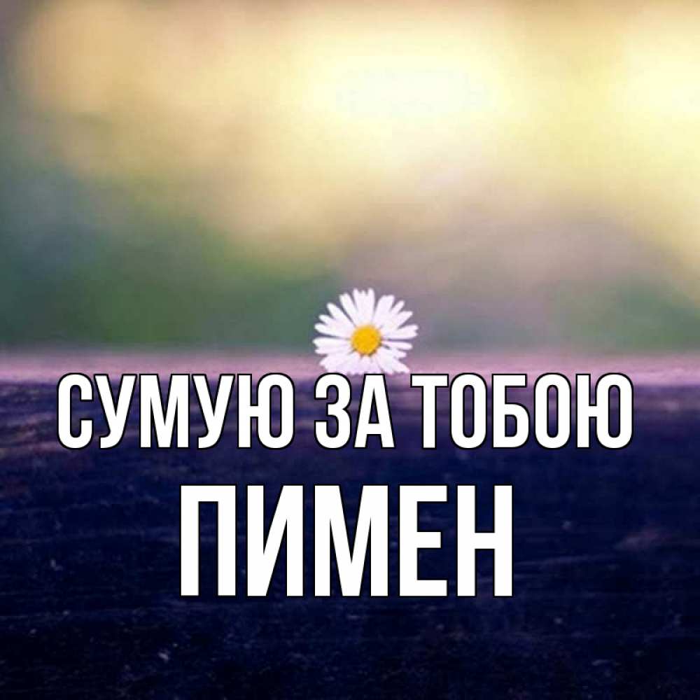 Открытка на каждый день з підписом, Пимен Сумую за тобою приходи в гости Прикольна листівка з побажанням онлайн скачати безкоштовно 