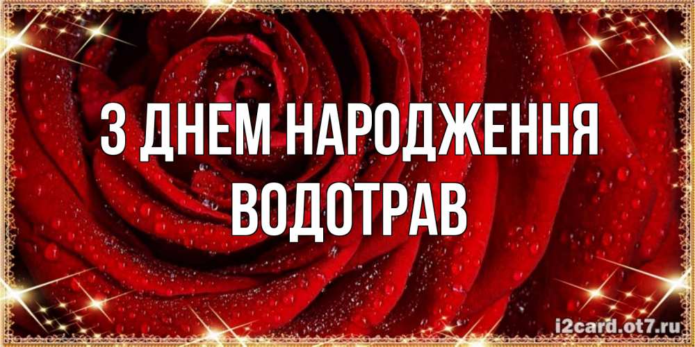 Открытка на каждый день з підписом, Водотрав З Днем народження роса на розе блестящая в лучах солнца Прикольна листівка з побажанням онлайн скачати безкоштовно 