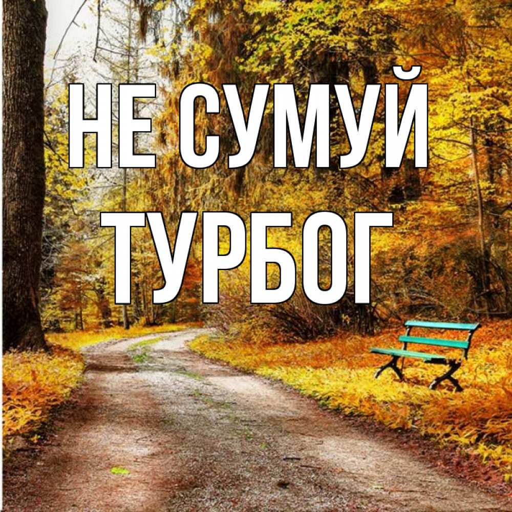 Открытка на каждый день з підписом, Турбог Не сумуй зеленая лавочка Прикольна листівка з побажанням онлайн скачати безкоштовно 
