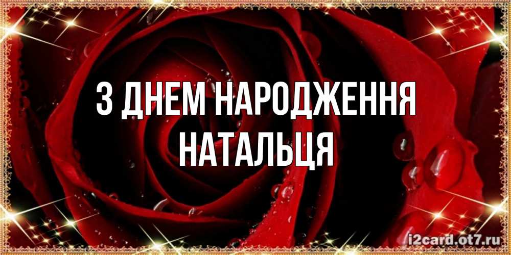 Открытка на каждый день з підписом, Натальця З Днем народження цветок в росе на день рождения Прикольна листівка з побажанням онлайн скачати безкоштовно 