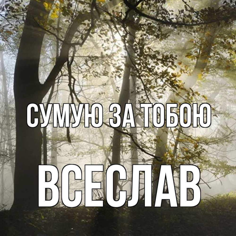 Открытка на каждый день з підписом, Всеслав Сумую за тобою грустно Прикольна листівка з побажанням онлайн скачати безкоштовно 
