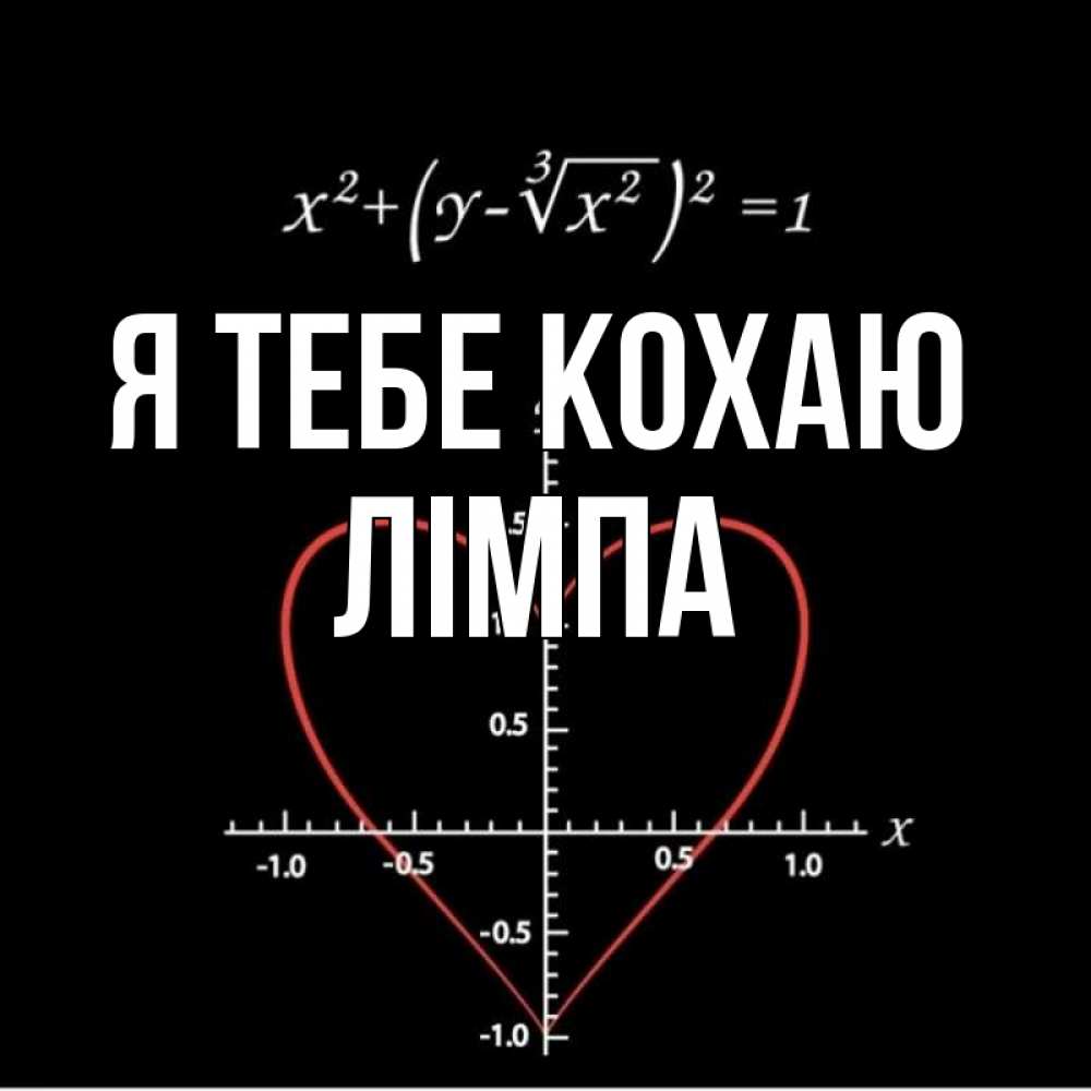 Открытка на каждый день з підписом, Лімпа Я тебе кохаю сердечная формула Прикольна листівка з побажанням онлайн скачати безкоштовно 