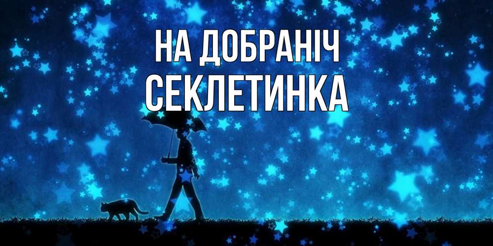 Открытка на каждый день з підписом, Секлетинка На добраніч ночные прогулки с котом под звездами Прикольна листівка з побажанням онлайн скачати безкоштовно 