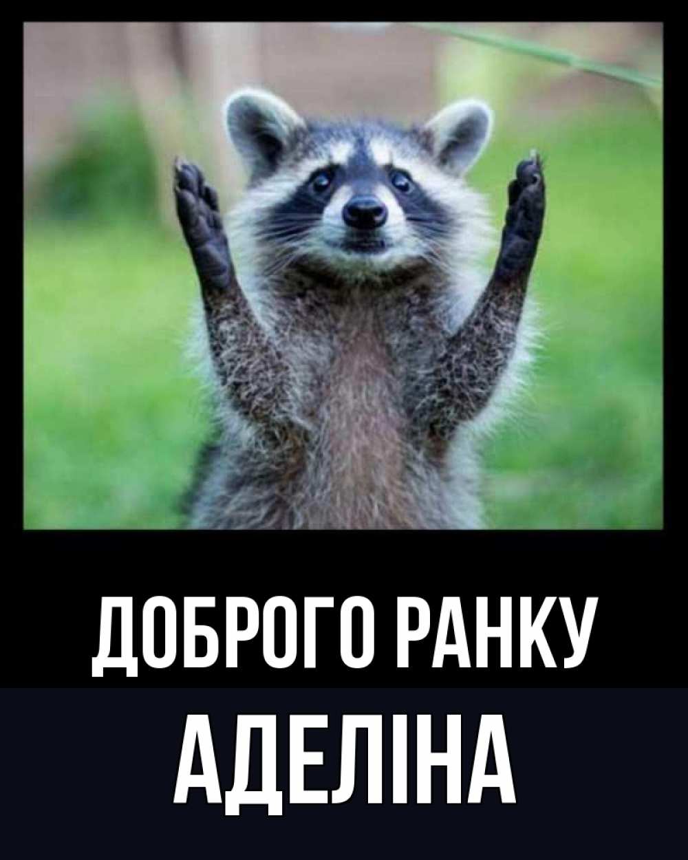 Открытка на каждый день з підписом, Аделіна Доброго ранку хорошее настроение утречком Прикольна листівка з побажанням онлайн скачати безкоштовно 