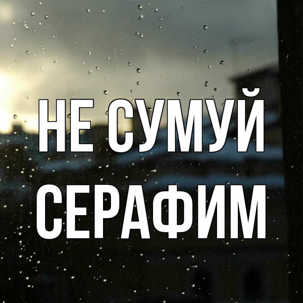 Открытка на каждый день з підписом, Серафим Не сумуй вид на крыши Прикольна листівка з побажанням онлайн скачати безкоштовно 
