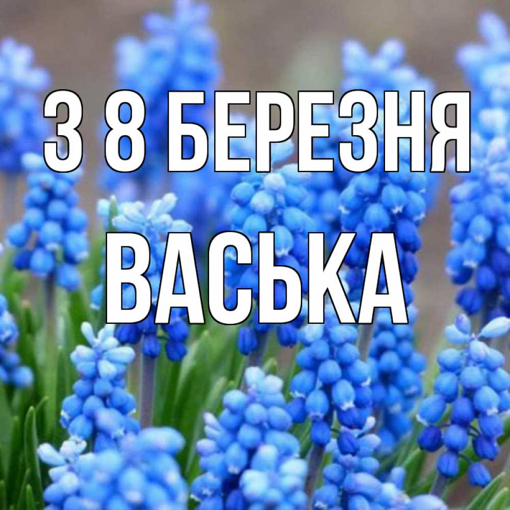 Открытка на каждый день з підписом, Васька З 8 БЕРЕЗНЯ Поздравительная открытка для женщин с цветами на праздничную дату Прикольна листівка з побажанням онлайн скачати безкоштовно 