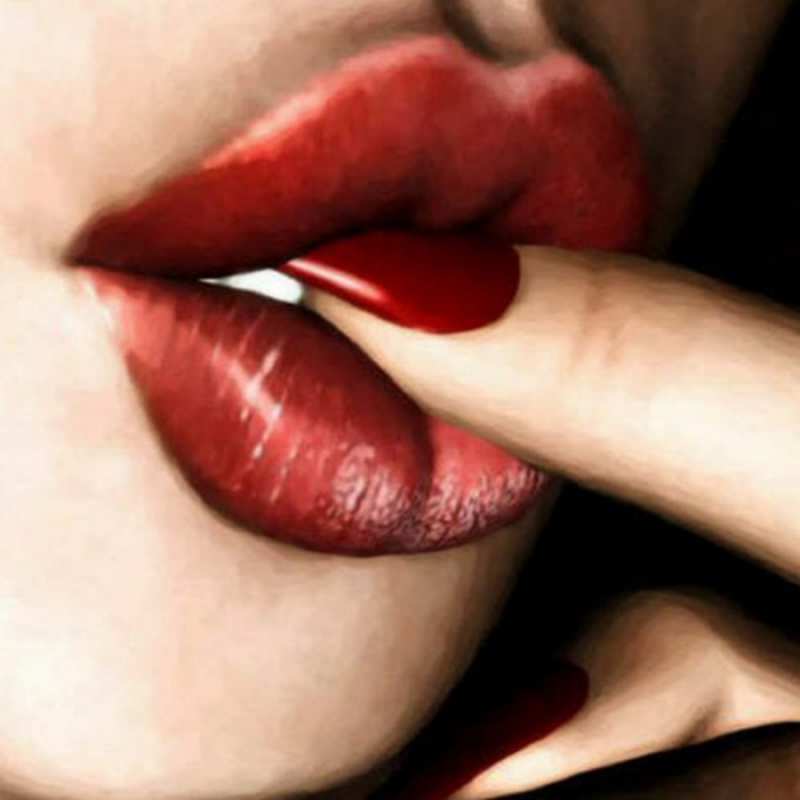 Открытка палец в губах открытка целую тебя для парня Цілую тебе 