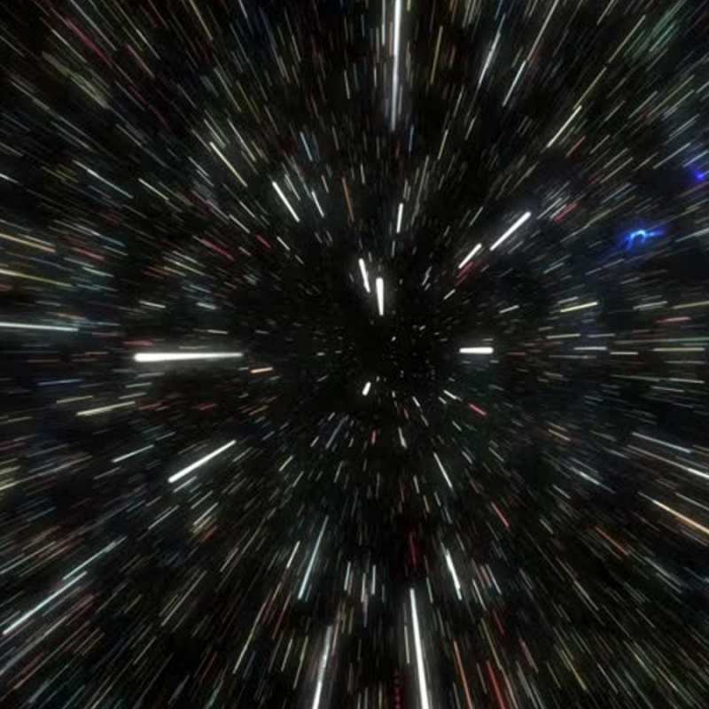 Открытка Звездное путешествие  туннель  Щасливої ​​дороги 