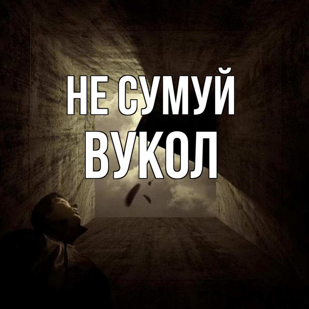 Открытка на каждый день з підписом, Вукол Не сумуй жуть Прикольна листівка з побажанням онлайн скачати безкоштовно 