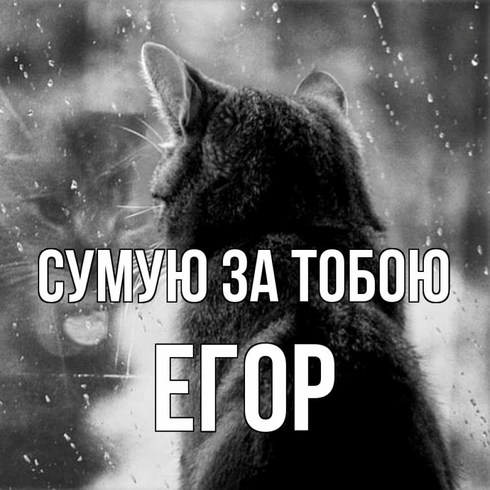 Открытка на каждый день з підписом, Егор Сумую за тобою скорее ко мне приходи 1 Прикольна листівка з побажанням онлайн скачати безкоштовно 