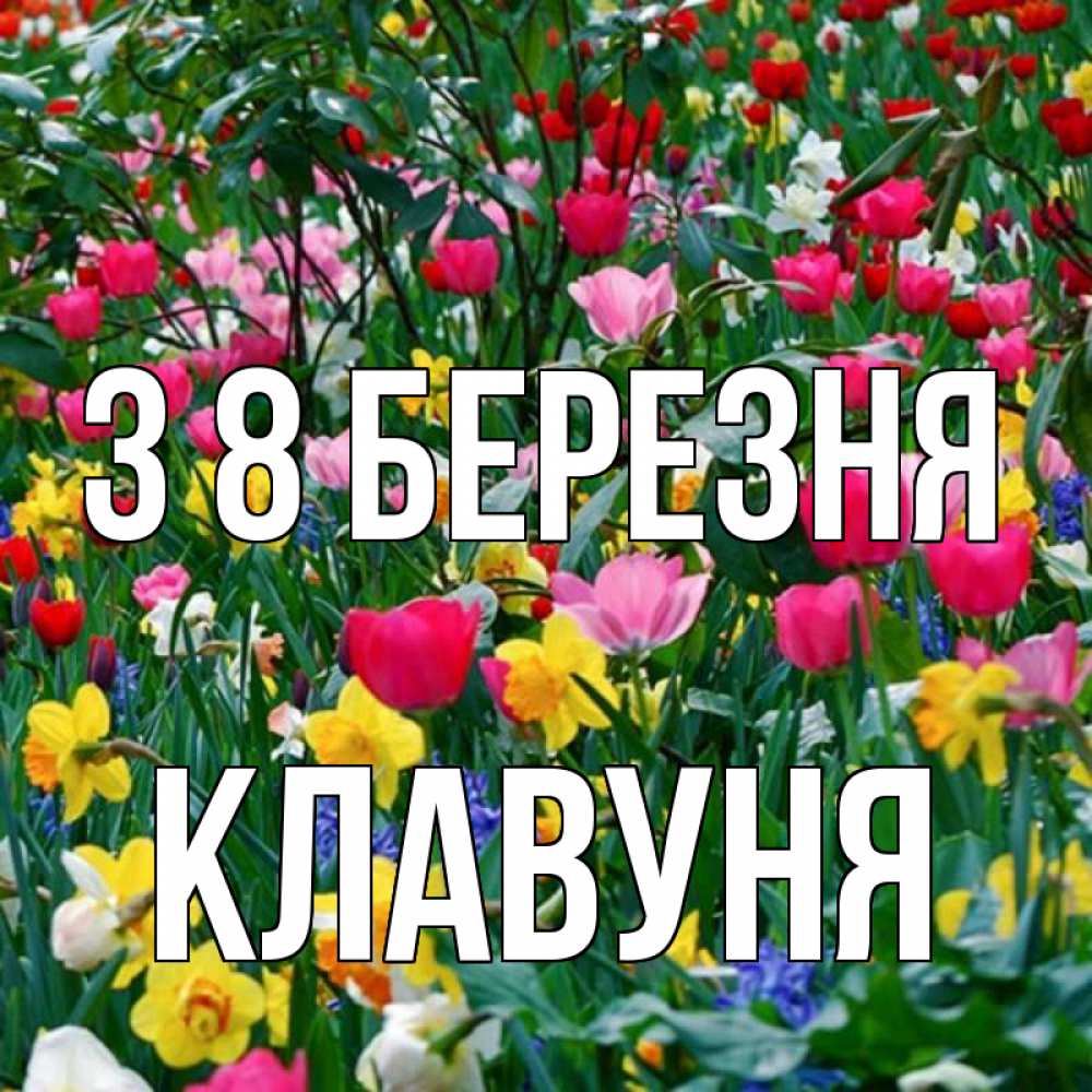 Открытка на каждый день з підписом, Клавуня З 8 БЕРЕЗНЯ с международным женским днем поздравления для женщины Прикольна листівка з побажанням онлайн скачати безкоштовно 