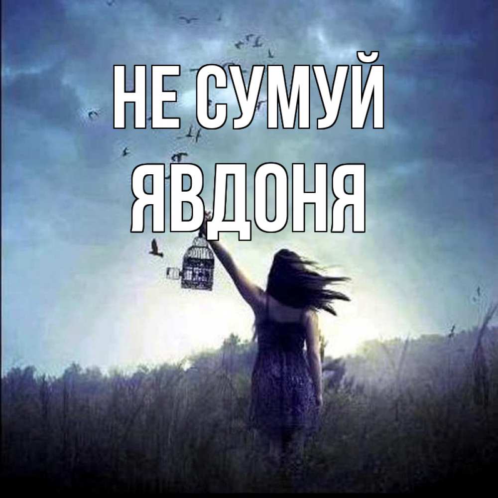 Открытка на каждый день з підписом, Явдоня Не сумуй на волю Прикольна листівка з побажанням онлайн скачати безкоштовно 