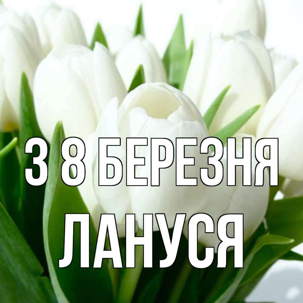 Открытка на каждый день з підписом, Лануся З 8 БЕРЕЗНЯ цветы Прикольна листівка з побажанням онлайн скачати безкоштовно 
