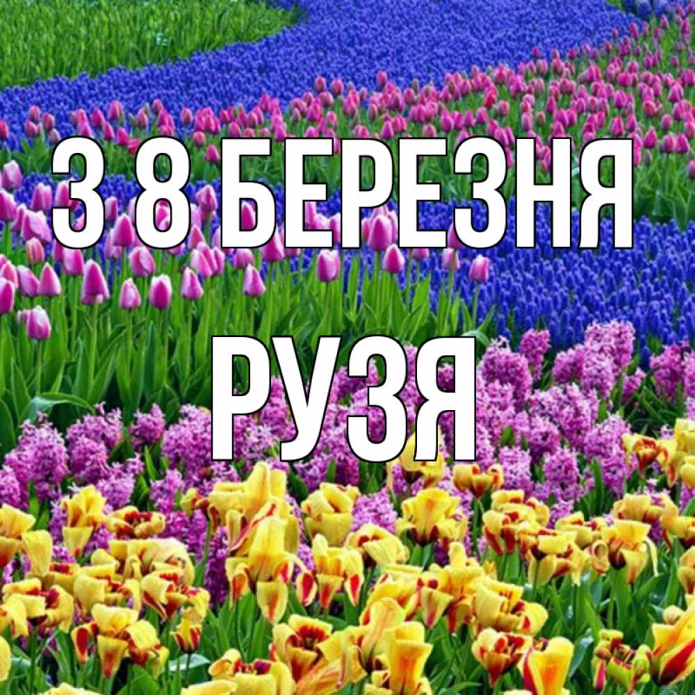 Открытка на каждый день з підписом, Рузя З 8 БЕРЕЗНЯ цветы Прикольна листівка з побажанням онлайн скачати безкоштовно 