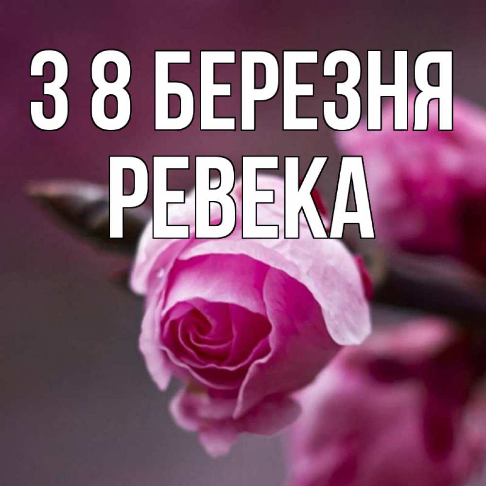 Открытка на каждый день з підписом, Ревека З 8 БЕРЕЗНЯ весна Прикольна листівка з побажанням онлайн скачати безкоштовно 