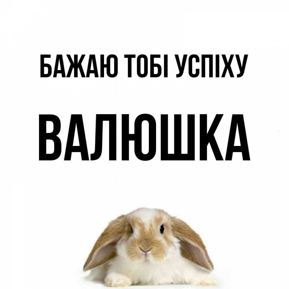 Открытка на каждый день з підписом, Валюшка Бажаю тобі успіху открытки с произвольным текстом который можно вставить в открытку и создать ее самостоятельно бесплатно онлайн Прикольна листівка з побажанням онлайн скачати безкоштовно 