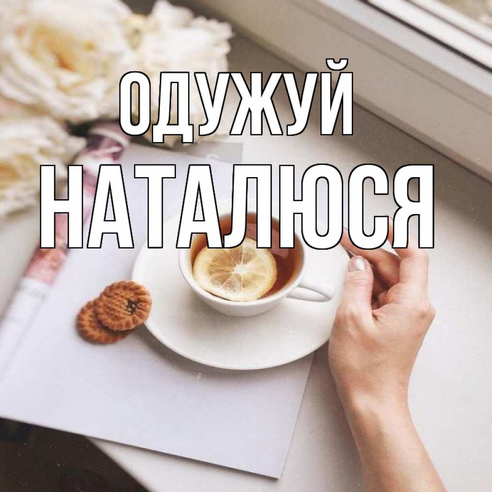 Открытка на каждый день з підписом, Наталюся Одужуй и печеньками Прикольна листівка з побажанням онлайн скачати безкоштовно 