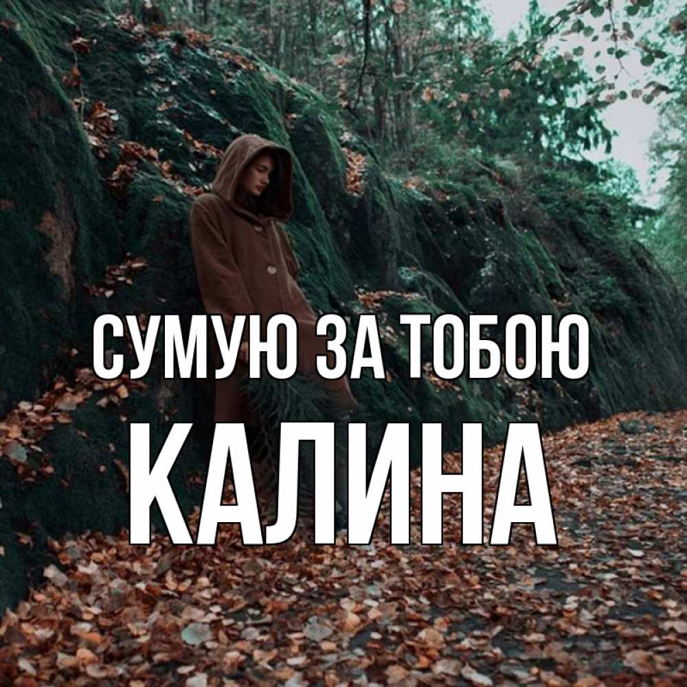 Открытка на каждый день з підписом, Калина Сумую за тобою скука 1 Прикольна листівка з побажанням онлайн скачати безкоштовно 