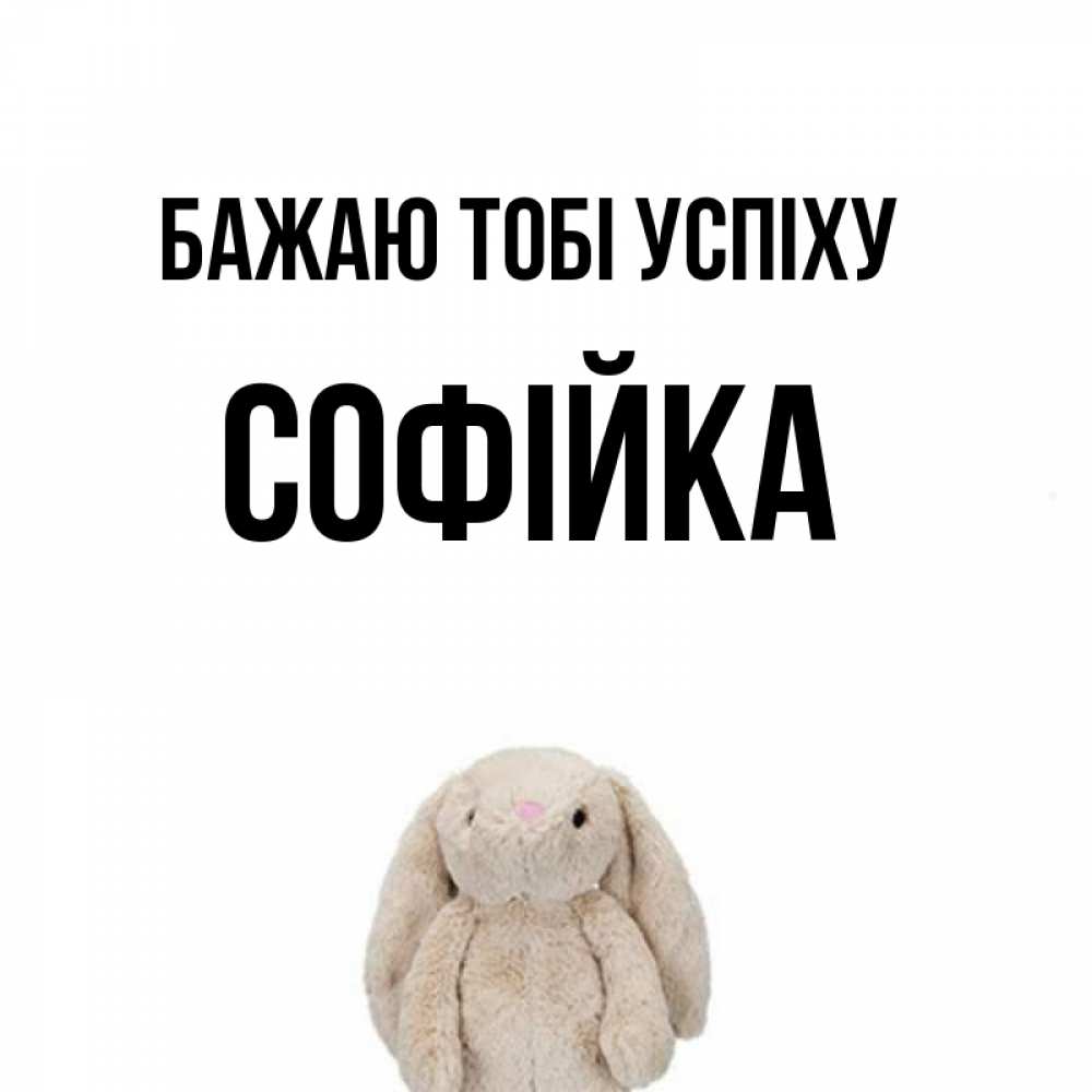 Открытка на каждый день з підписом, Софійка Бажаю тобі успіху сайт создаватель открыток Прикольна листівка з побажанням онлайн скачати безкоштовно 