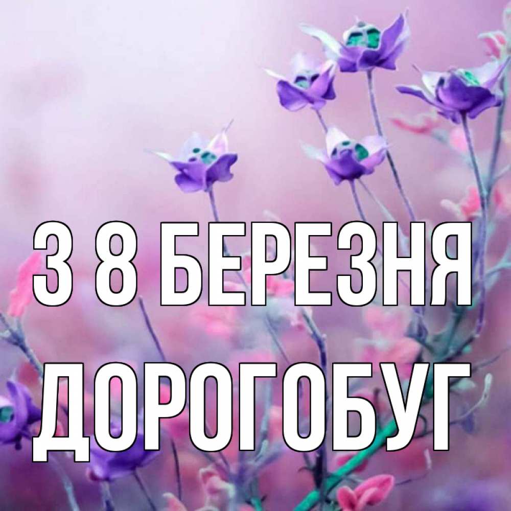 Открытка на каждый день з підписом, Дорогобуг З 8 БЕРЕЗНЯ международный женский день 2 Прикольна листівка з побажанням онлайн скачати безкоштовно 