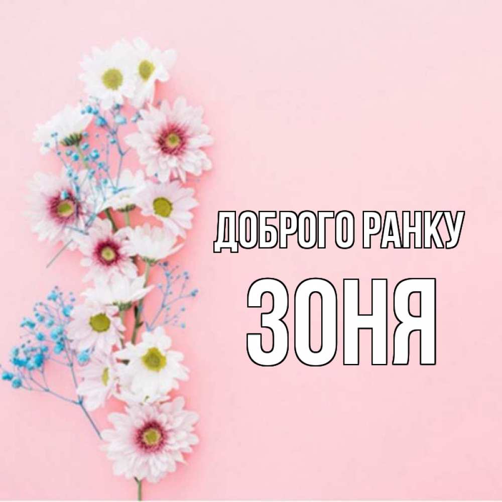 Открытка на каждый день з підписом, Зоня Доброго ранку цветы с подписью Прикольна листівка з побажанням онлайн скачати безкоштовно 