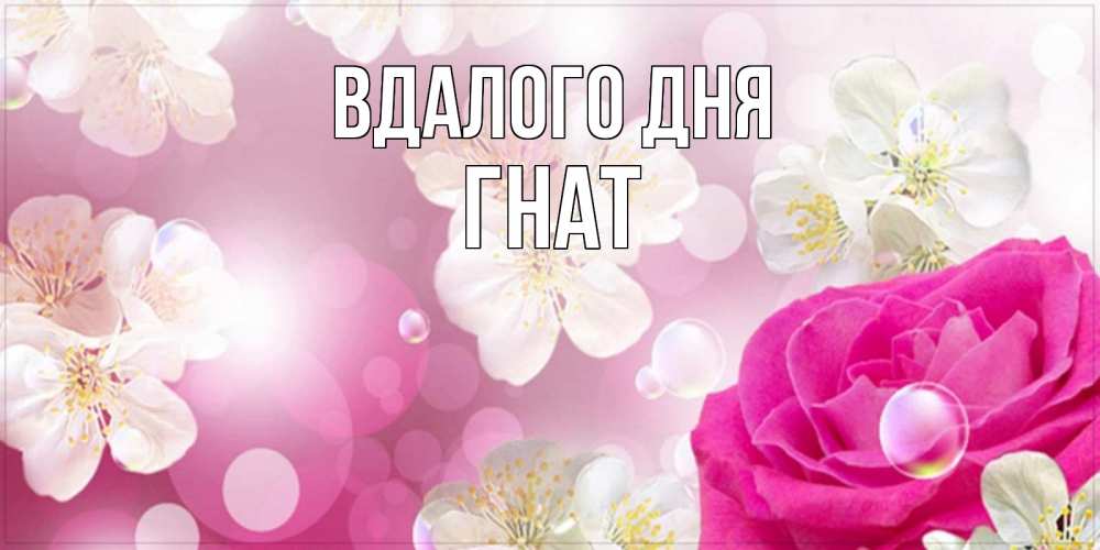 Открытка на каждый день з підписом, Гнат Вдалого дня красивые цветы Прикольна листівка з побажанням онлайн скачати безкоштовно 