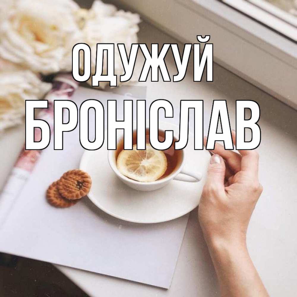 Открытка на каждый день з підписом, Броніслав Одужуй и печеньками Прикольна листівка з побажанням онлайн скачати безкоштовно 