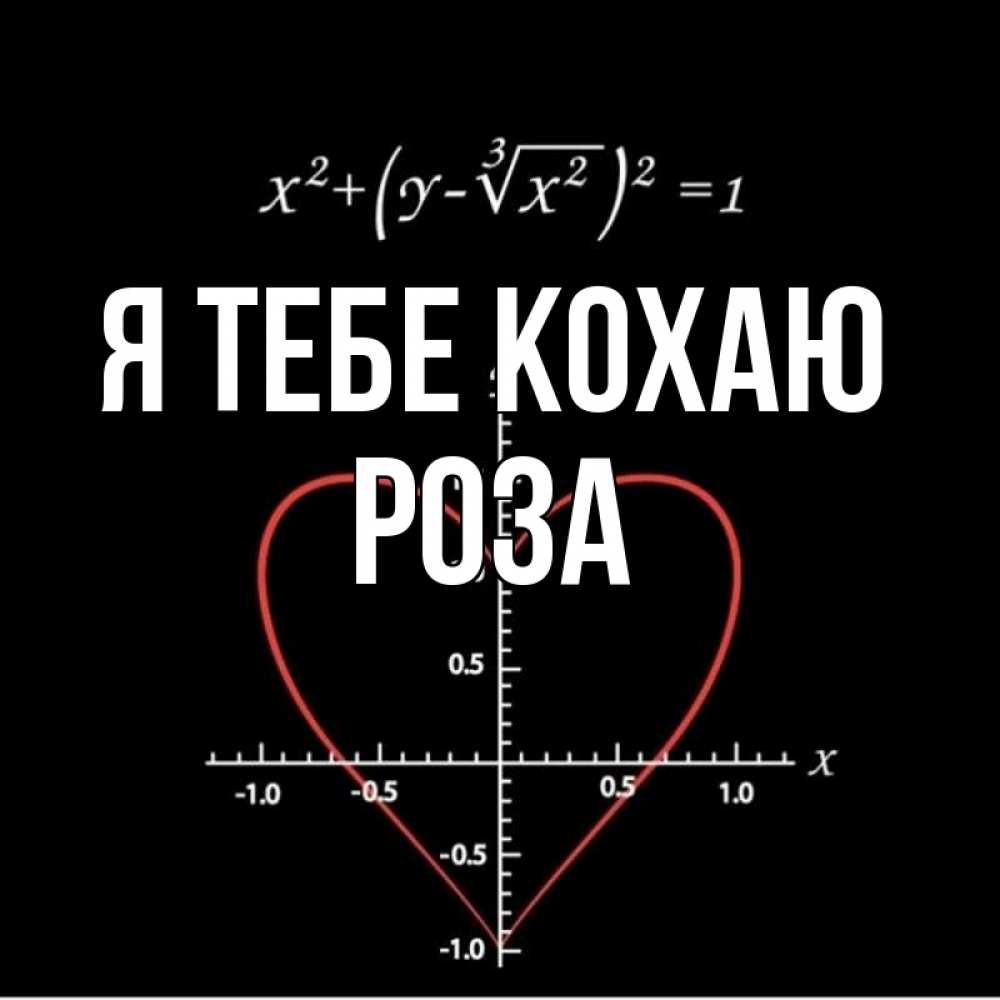 Открытка на каждый день з підписом, Роза Я тебе кохаю сердечная формула Прикольна листівка з побажанням онлайн скачати безкоштовно 