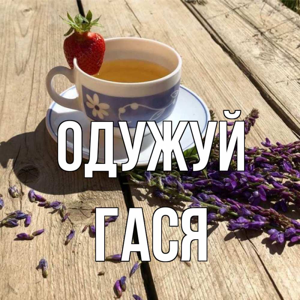 Открытка на каждый день з підписом, Гася Одужуй чай Прикольна листівка з побажанням онлайн скачати безкоштовно 