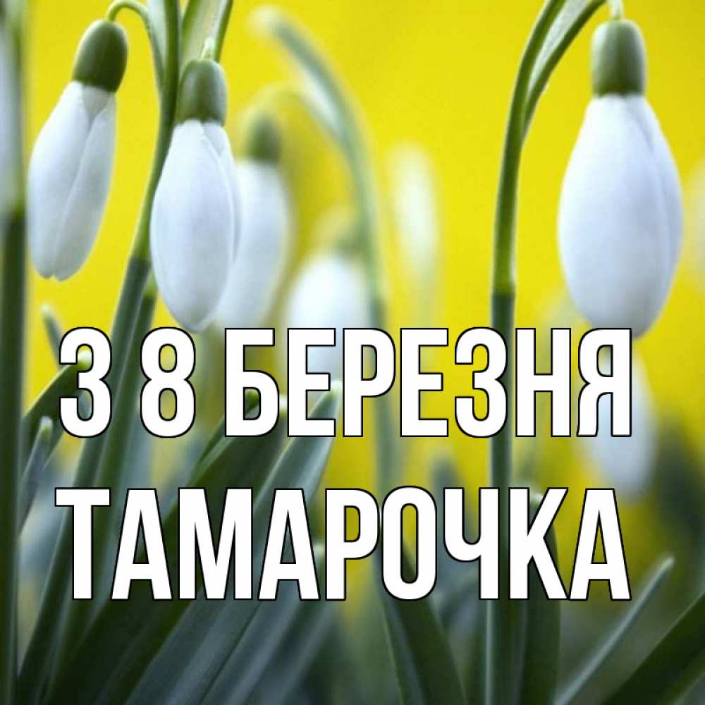 Открытка на каждый день з підписом, Тамарочка З 8 БЕРЕЗНЯ весенние цветы Прикольна листівка з побажанням онлайн скачати безкоштовно 