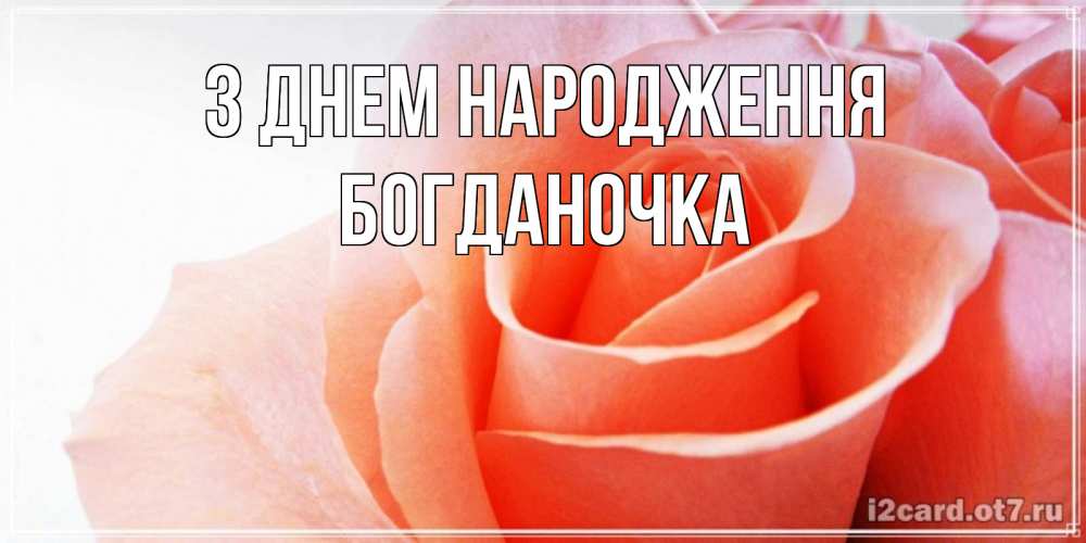 Открытка на каждый день з підписом, Богданочка З Днем народження розы для поздравления с днем рождения Прикольна листівка з побажанням онлайн скачати безкоштовно 