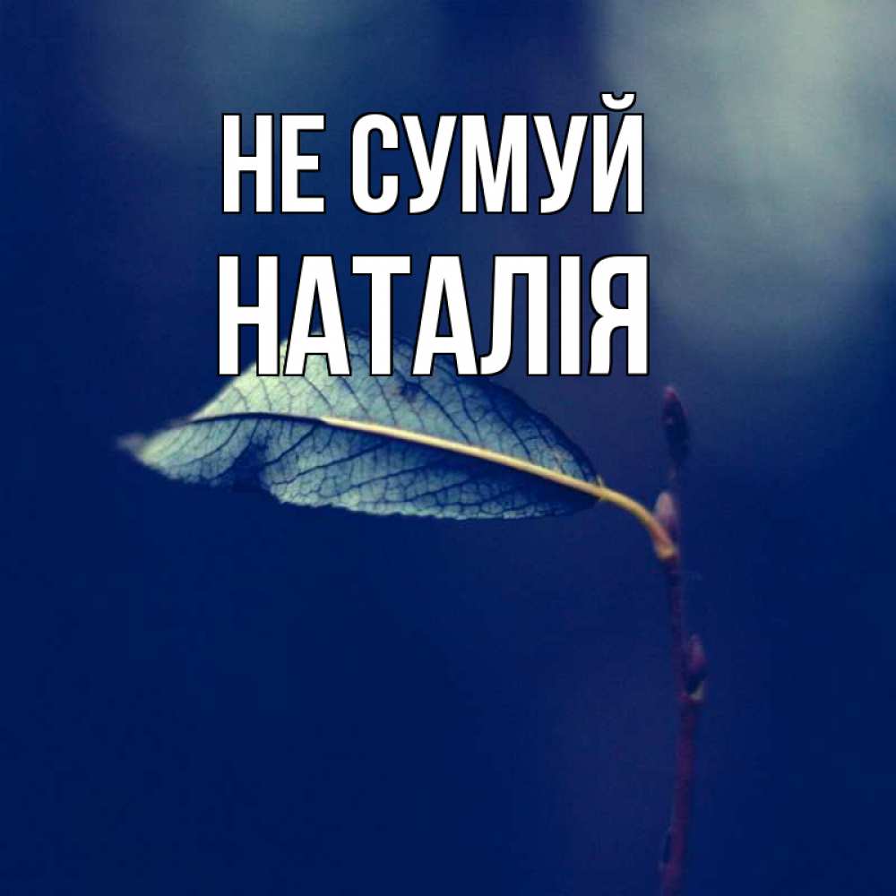 Открытка на каждый день з підписом, Наталія Не сумуй растение Прикольна листівка з побажанням онлайн скачати безкоштовно 