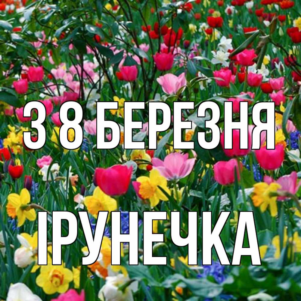 Открытка на каждый день з підписом, Ірунечка З 8 БЕРЕЗНЯ с международным женским днем поздравления для женщины Прикольна листівка з побажанням онлайн скачати безкоштовно 