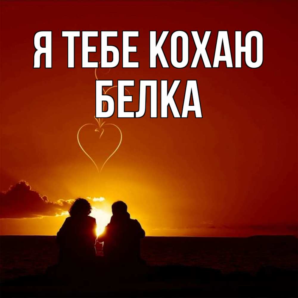 Открытка на каждый день з підписом, Белка Я тебе кохаю небо Прикольна листівка з побажанням онлайн скачати безкоштовно 